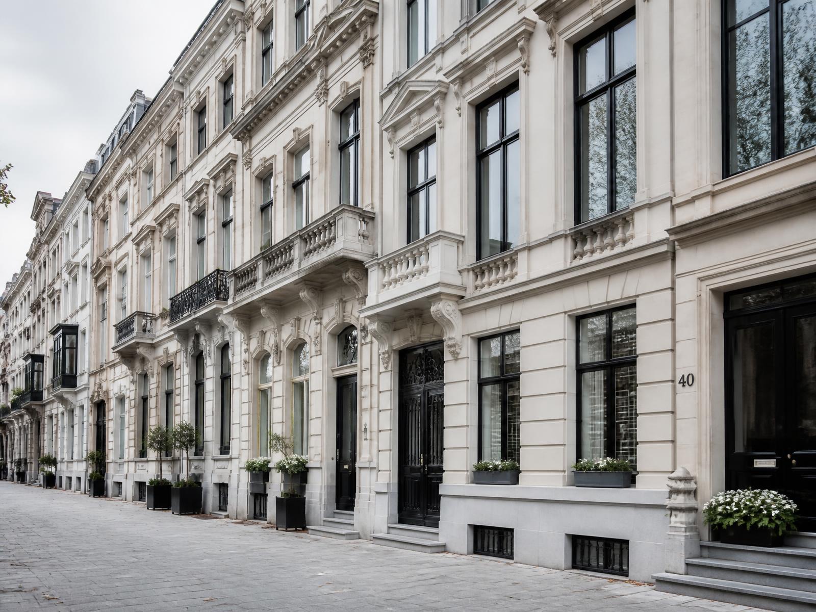 Herenhuisensemble opgedeeld in appartementen